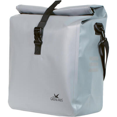 Greenlands urban style kleine waterdichte fietstas lichtgrijs 18 liter