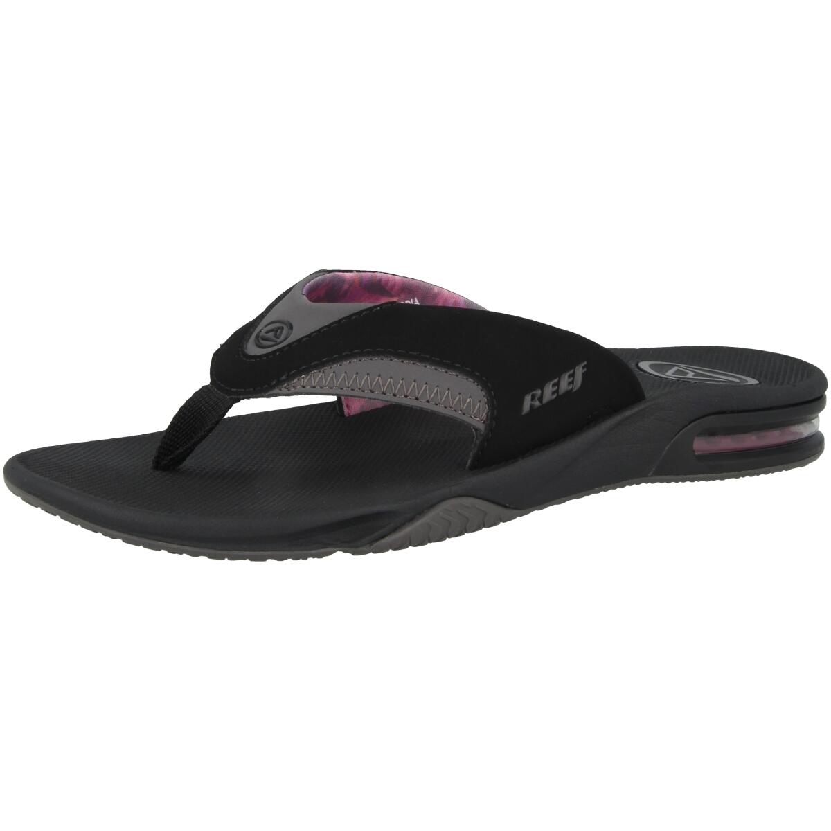 Tongs Décapsuleur Fanning Femme Noir Gris 4/6