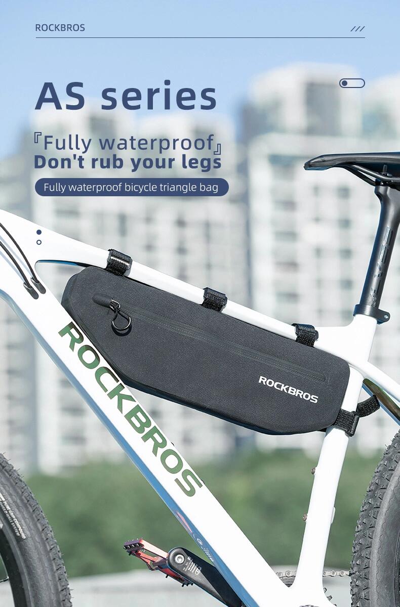 Bolsa de bicicleta Rockbros AS-043 con Velcro 3L - negro 2/7