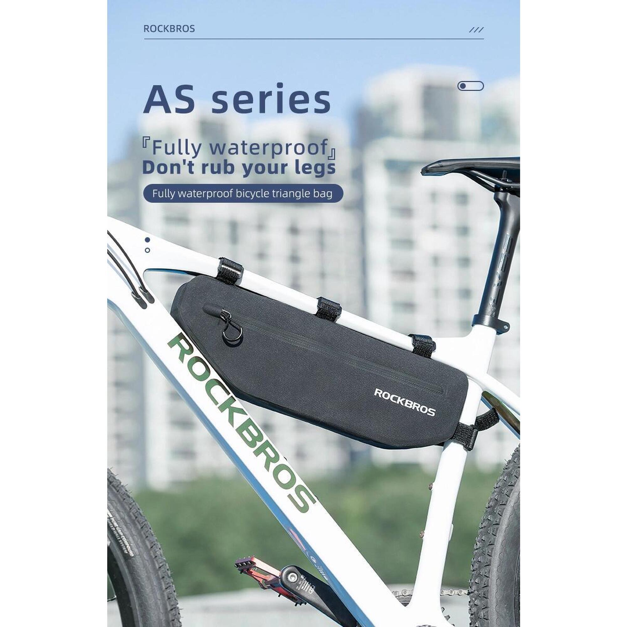 Geantă de cadru biciclete impermeabilă, As-043, negru