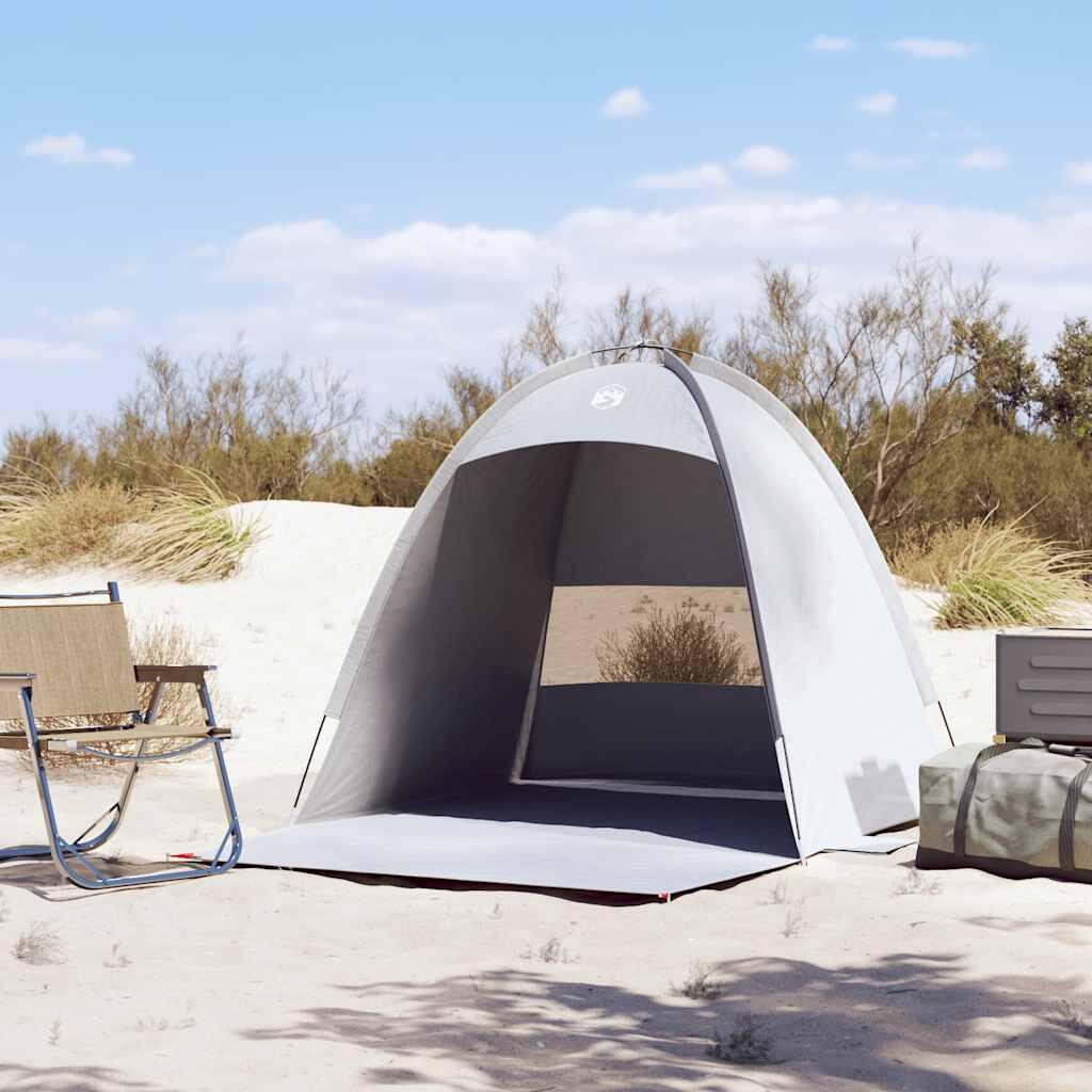 Tenda da spiaggia VidaXL 3 posti impermeabile grigia. 3/7