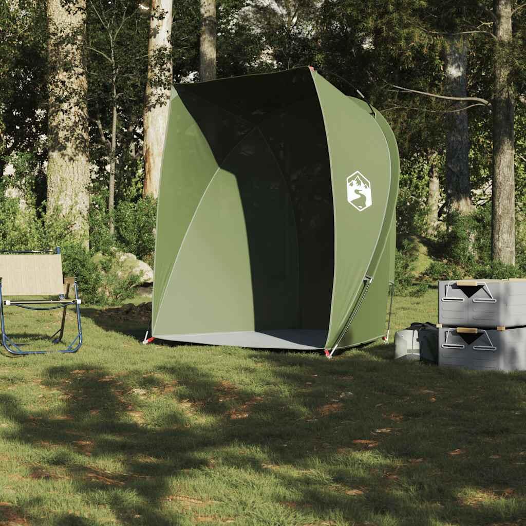 Tenda da pesca VidaXL impermeabile verde oliva 3/4