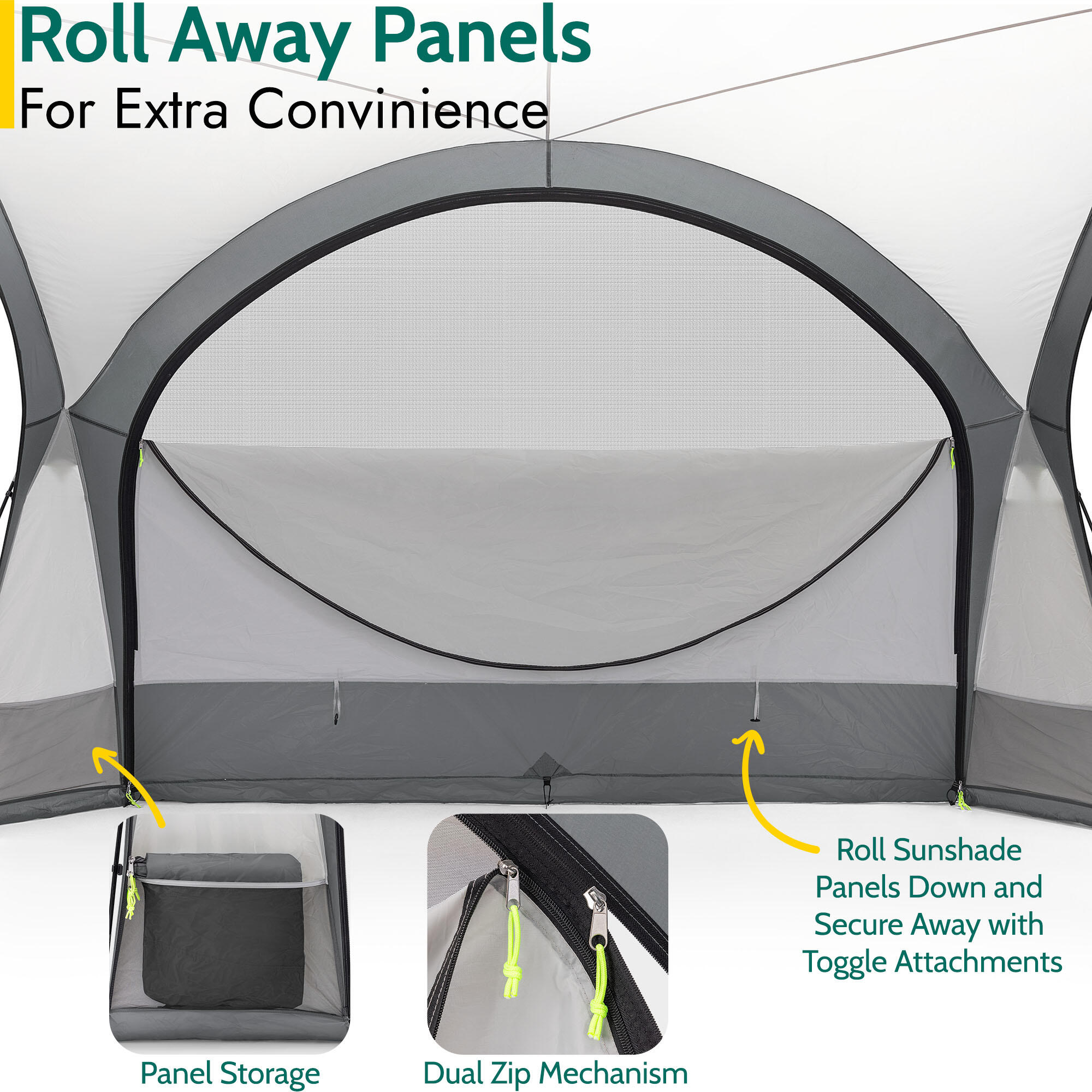 Dome Shelter with Sides Outdoor Event Camping Gazebo UV Waterproof 3.5m x 3.5m 4/7