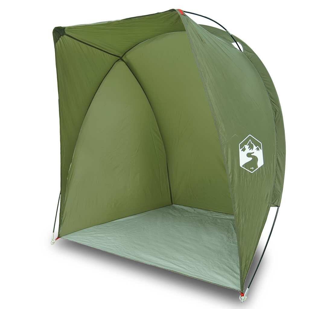 Tenda da pesca VidaXL impermeabile verde oliva 2/4