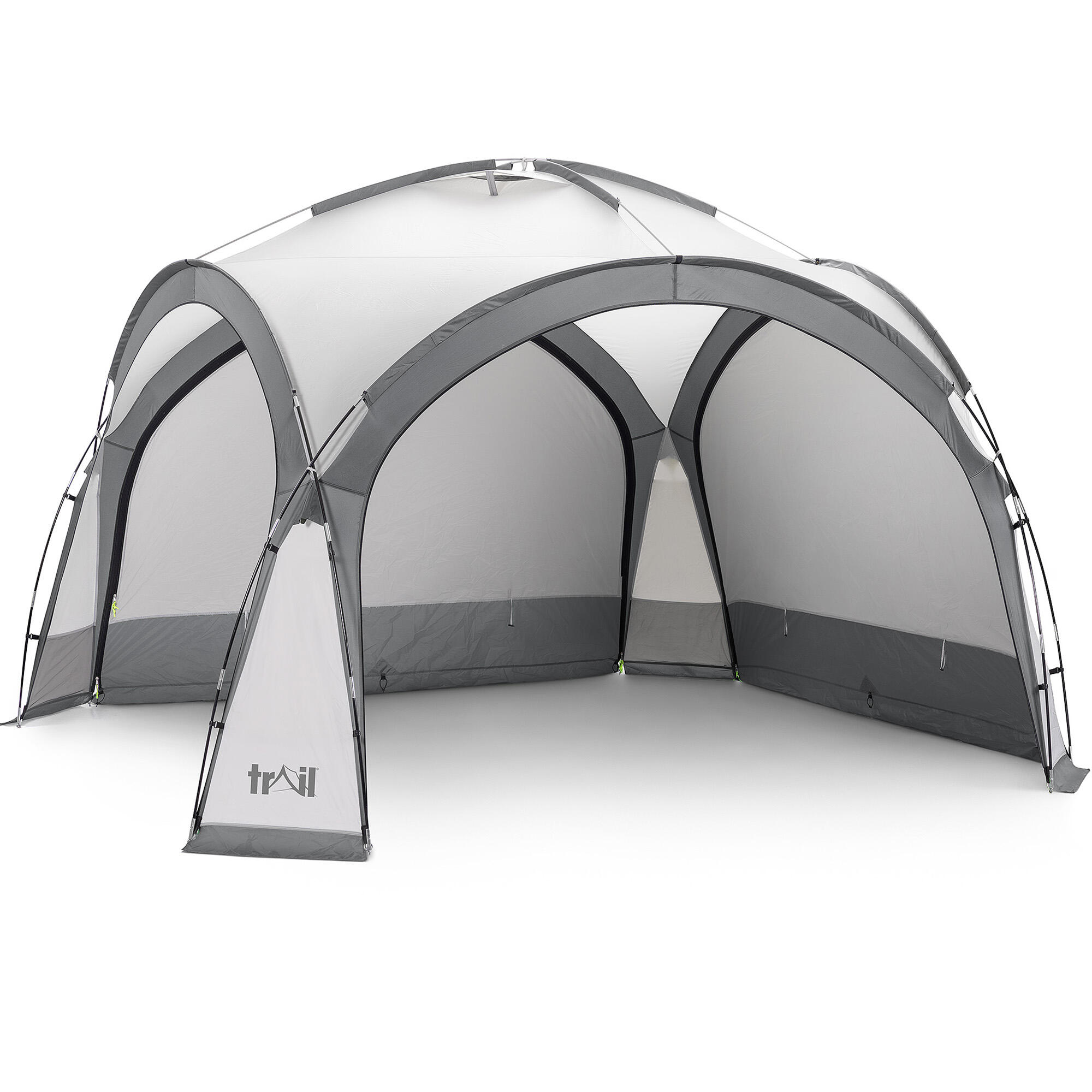 TRAIL OUTDOOR LEISURE Dome Shelter with Sides Outdoor Event Camping Gazebo UV Waterproof 3.5m x 3.5m