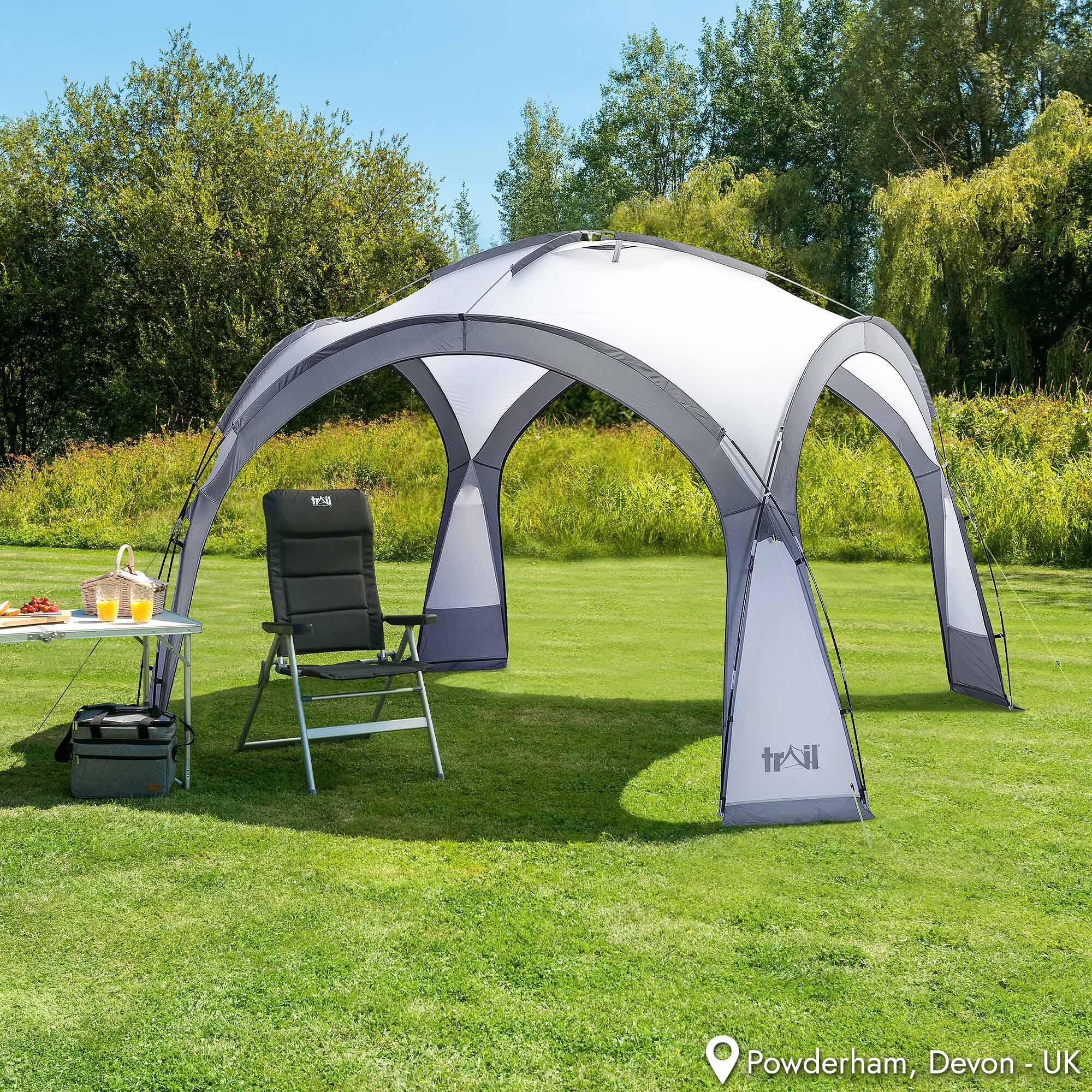 Dome Shelter with Sides Outdoor Event Camping Gazebo UV Waterproof 3.5m x 3.5m 2/7