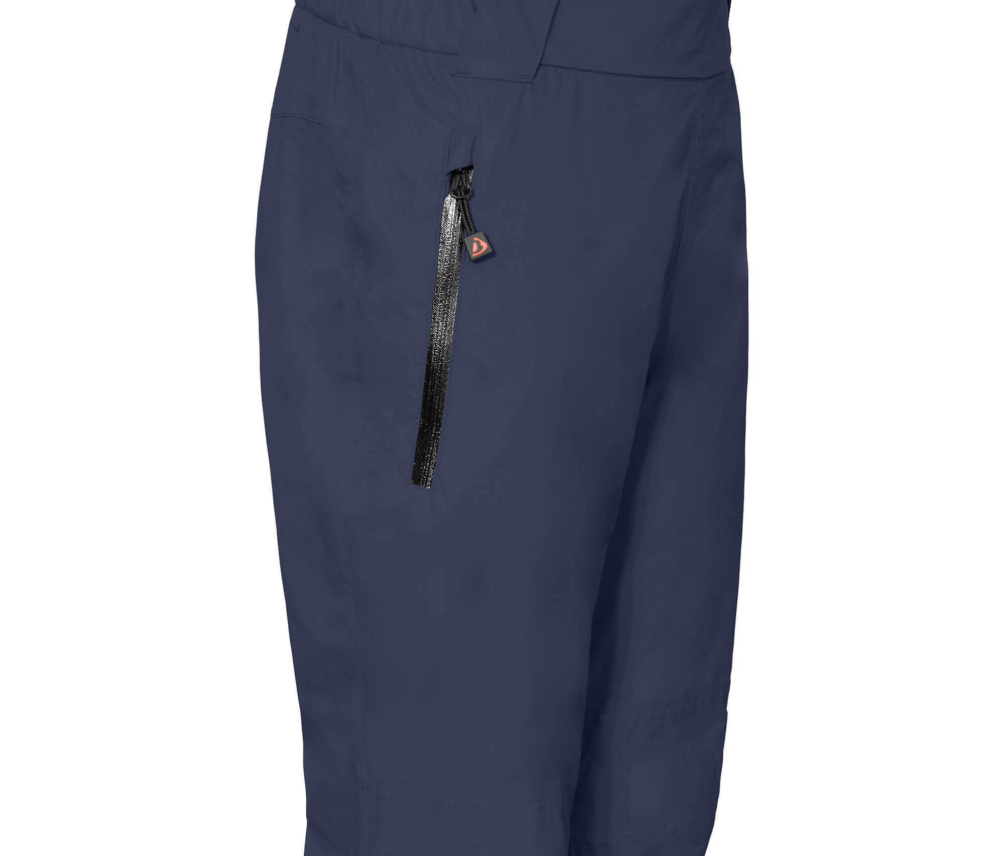 (Über-) Regenhose elastischer Bund, 12000 mm Wassersäule, Netzfutter blau 3/4