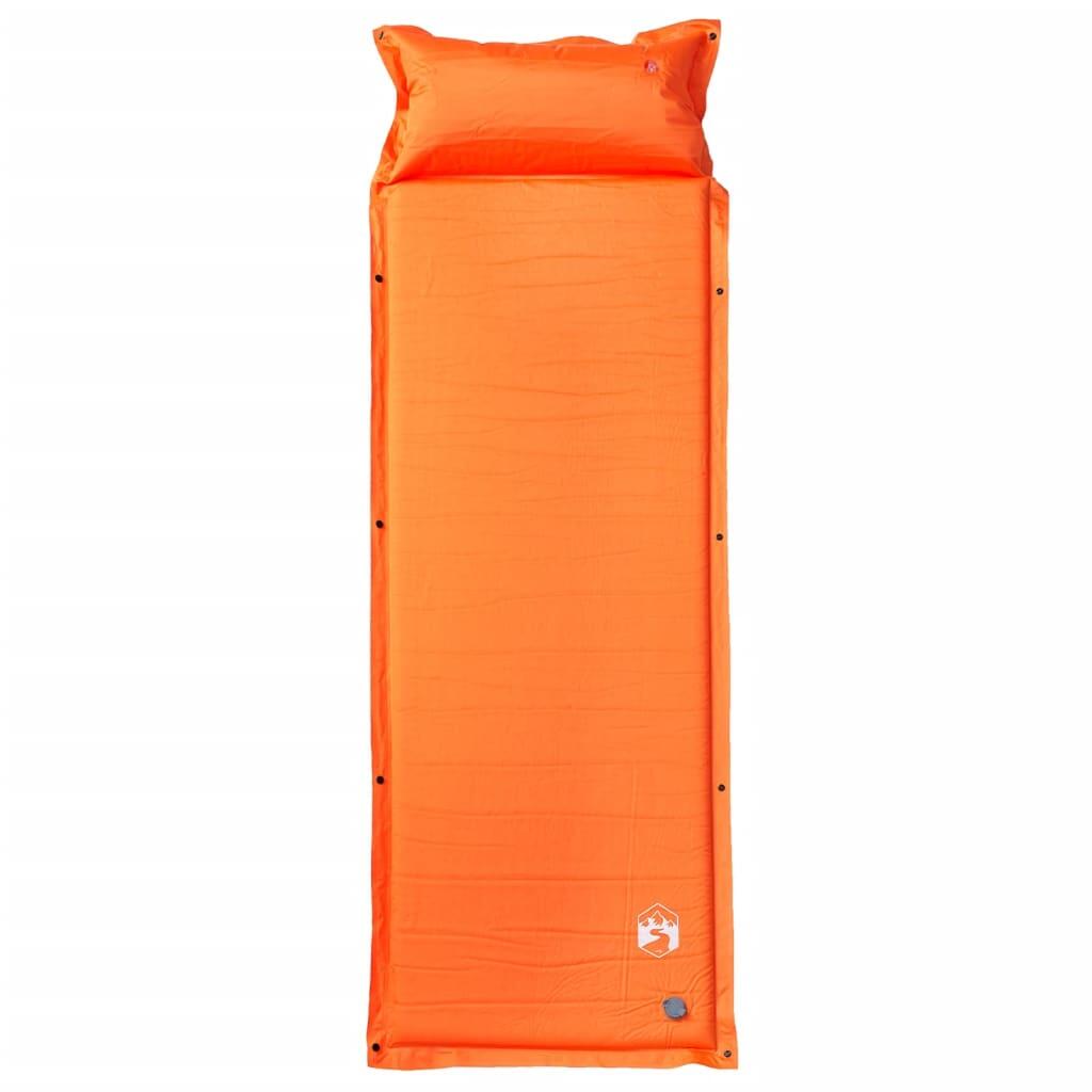 Colchón de Camping Vidaxl Autoinflable con Almohada - Naranja Individual 2/4