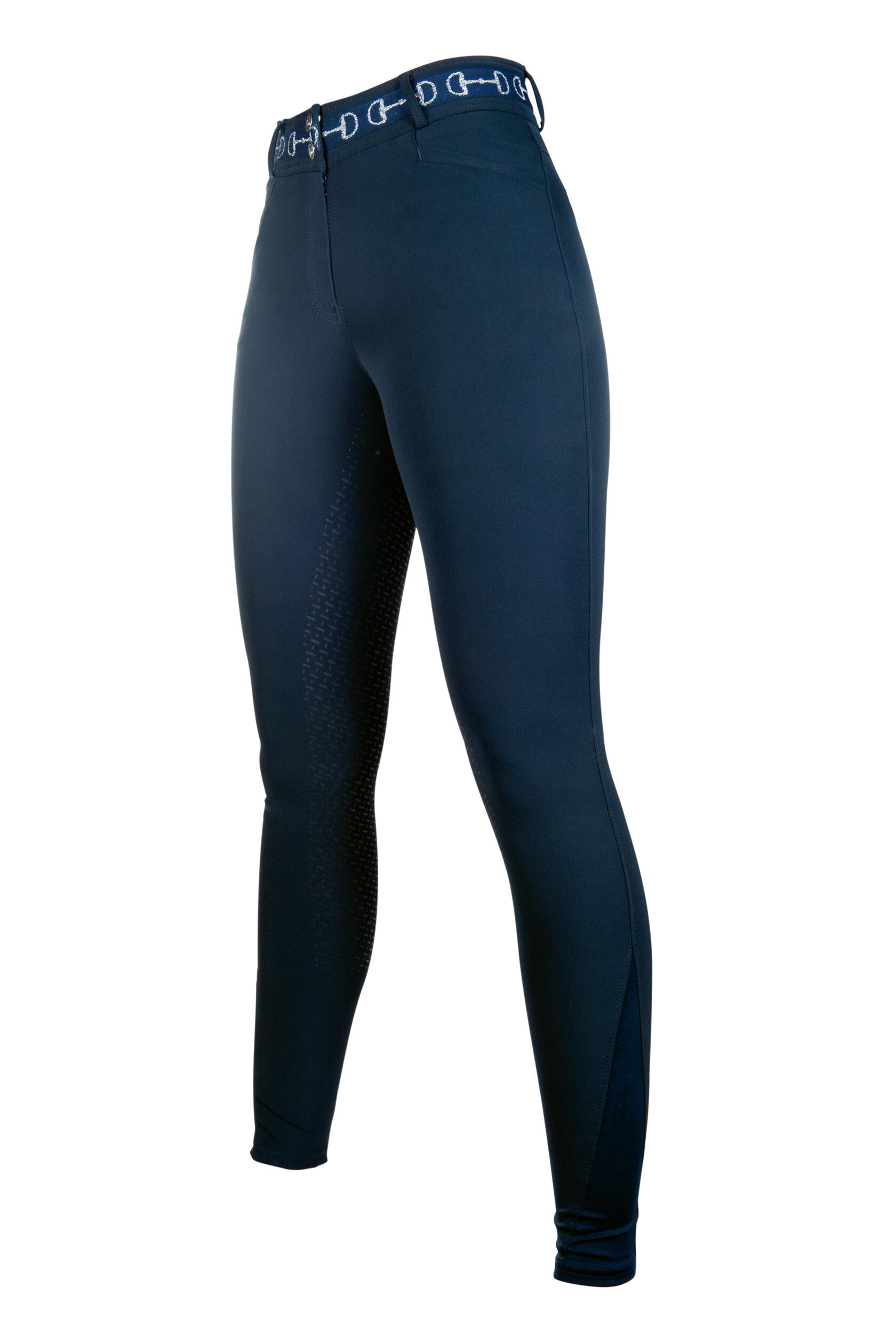 Reithose Monaco Style Silikon Kniebesatz Weiß 4/6