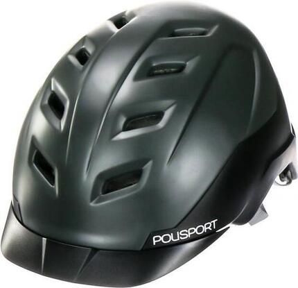 Casque Vélo E'City M (54-59Cm) - Noir / Gris Foncé Mat