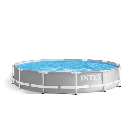 Ø 366 x 76 cm Intex Prism Frame zwembad set rond