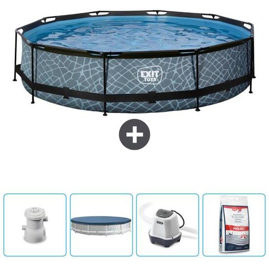 Piscine Ronde - 360x76 cm + Accessoires CB55