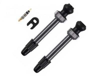 Barbieri valve tubeless Alu SV 45 mm titane, lot de 2