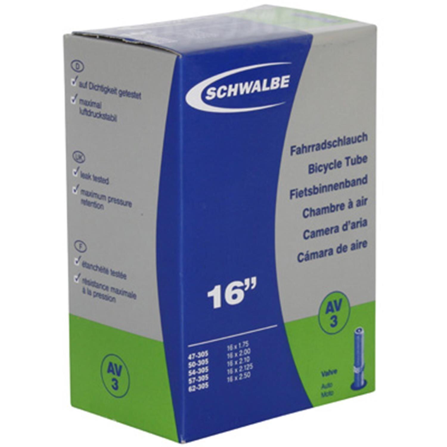 Schwalbe - Chambre A Air Velo 16 X 1.75-2.50 Schwalbe Vs - 4026495099929 - Chambre À Air - Taille Unique - Decathlon