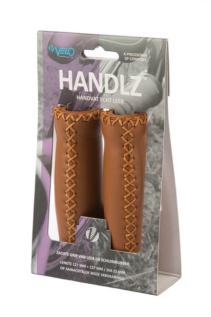 Velo Handvat Leer 128mm Bruin - Luxe, Comfort, en Vochtregulatie 2/3
