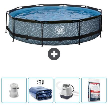 Piscine Ronde - 360x76 cm + Accessoires CB56