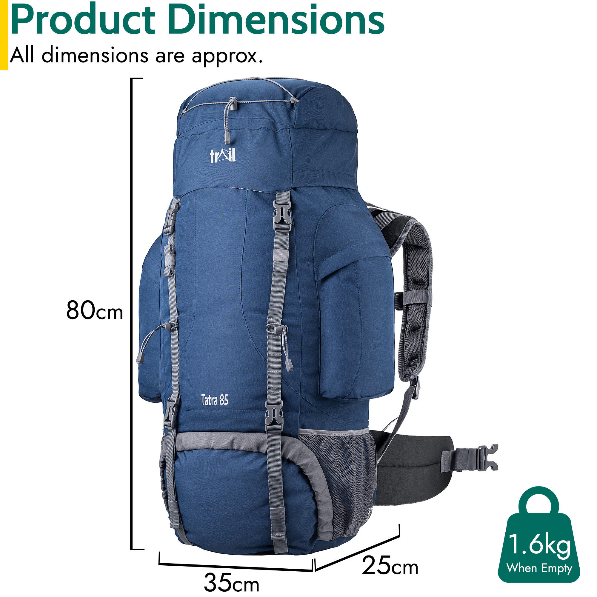 70l backpack travel Thule Landmark Travel Pack 70L