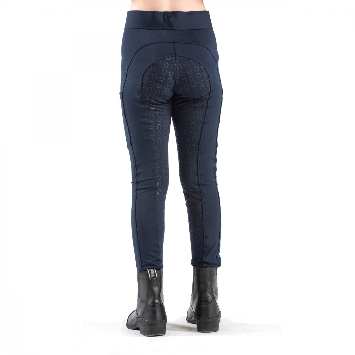 Whitaker Clitheroe Children's Riding Tights in Navy or Beige 2/3