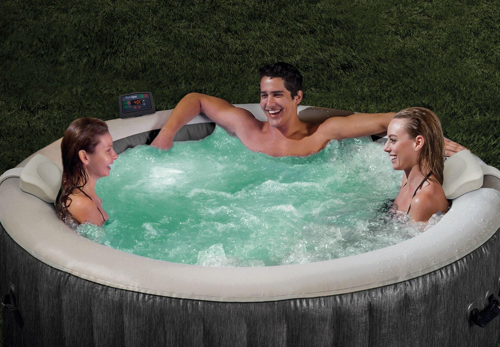 Intex PureSpa Bubble Deluxe Greywood 4 persoons + WiFi 2/6