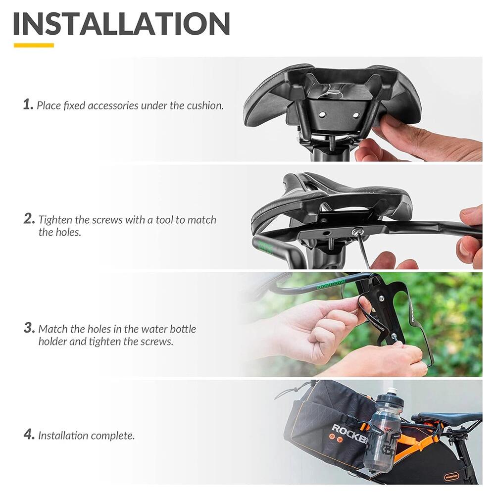 Multifunctionele Zadelpen Tas Stabilisator - Zwart 6/7