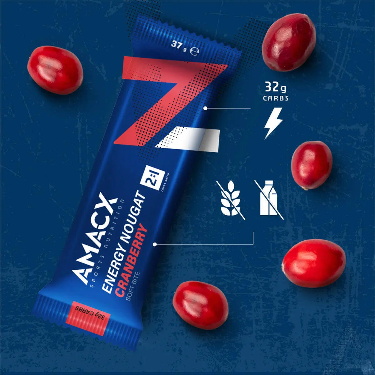 AMACX Energy Nougat Mirtillo Rosso | 12 pack
