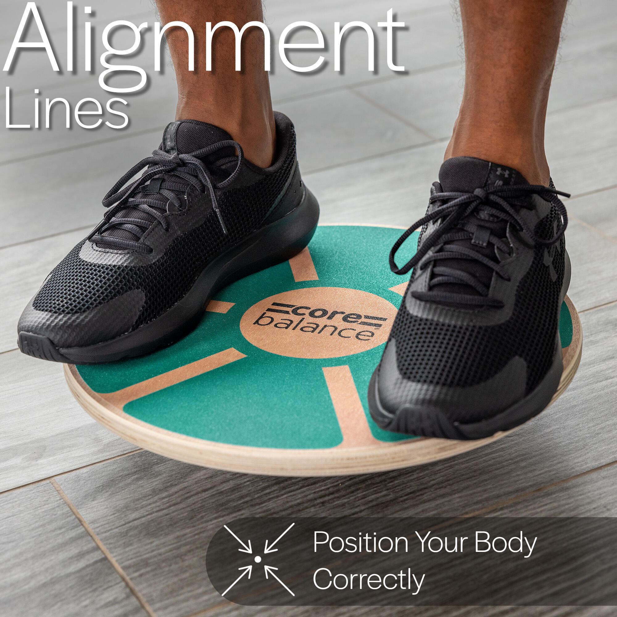 Wooden Balance Board Wobble Core Training Rehabilitation Fitness Aid Non Slip 5/6