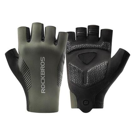 Fietshandschoenen korte vingers lente/zomer/herfst - zwart