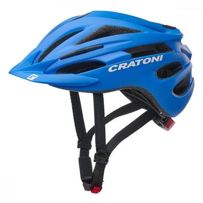 Cratoni Kinderfahrradhelm Pacer Jr. Junior blue-white matt Größe S-M (54-58...