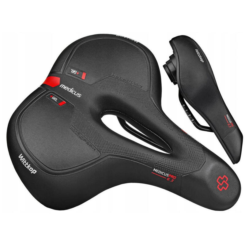 D Sa bicicleta cu gel, Medicus Pro Evo City 6.3, negru, 24.5 x 21 cm