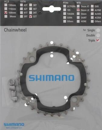 Shimano, kettingblad, DEORE, FC-590 / 660-10, 32 t., 3x10, (HstNr =YLV98...
