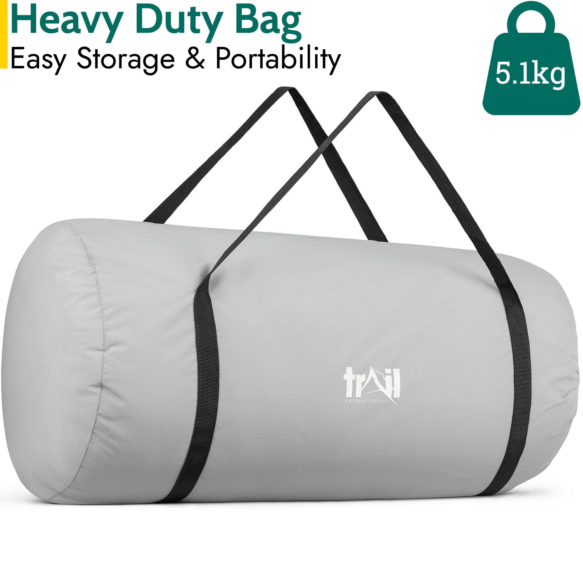 Double Camping Mat Self Inflating Luxury Memory Foam Box Wall Air Mattress 6/7