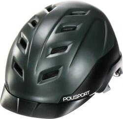Casque Vélo E'City L (58-61Cm) - Noir Mat/Gris Foncé