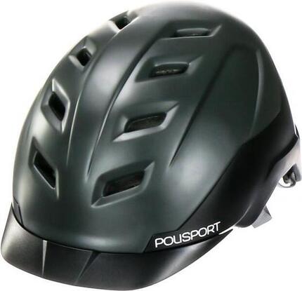 Casque Vélo E'City M (54-59Cm) - Noir / Gris Foncé Mat