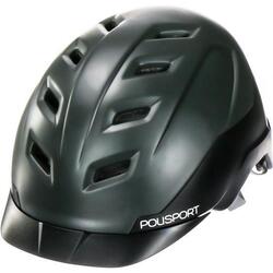 Casque Vélo E'City L (58-61Cm) - Noir Mat/Gris Foncé