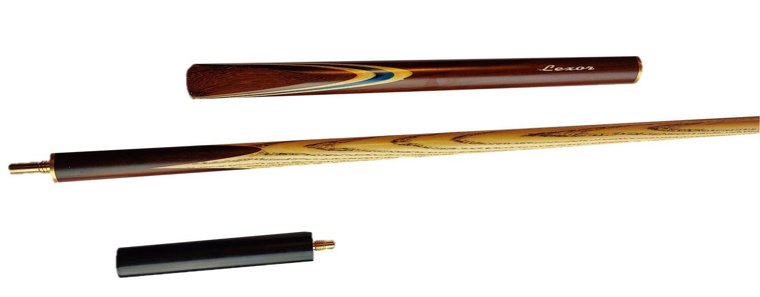 3/4 Snooker Queue Braun, Marineblau/Ahorn-Spleißung mit Verlängerung 2/2