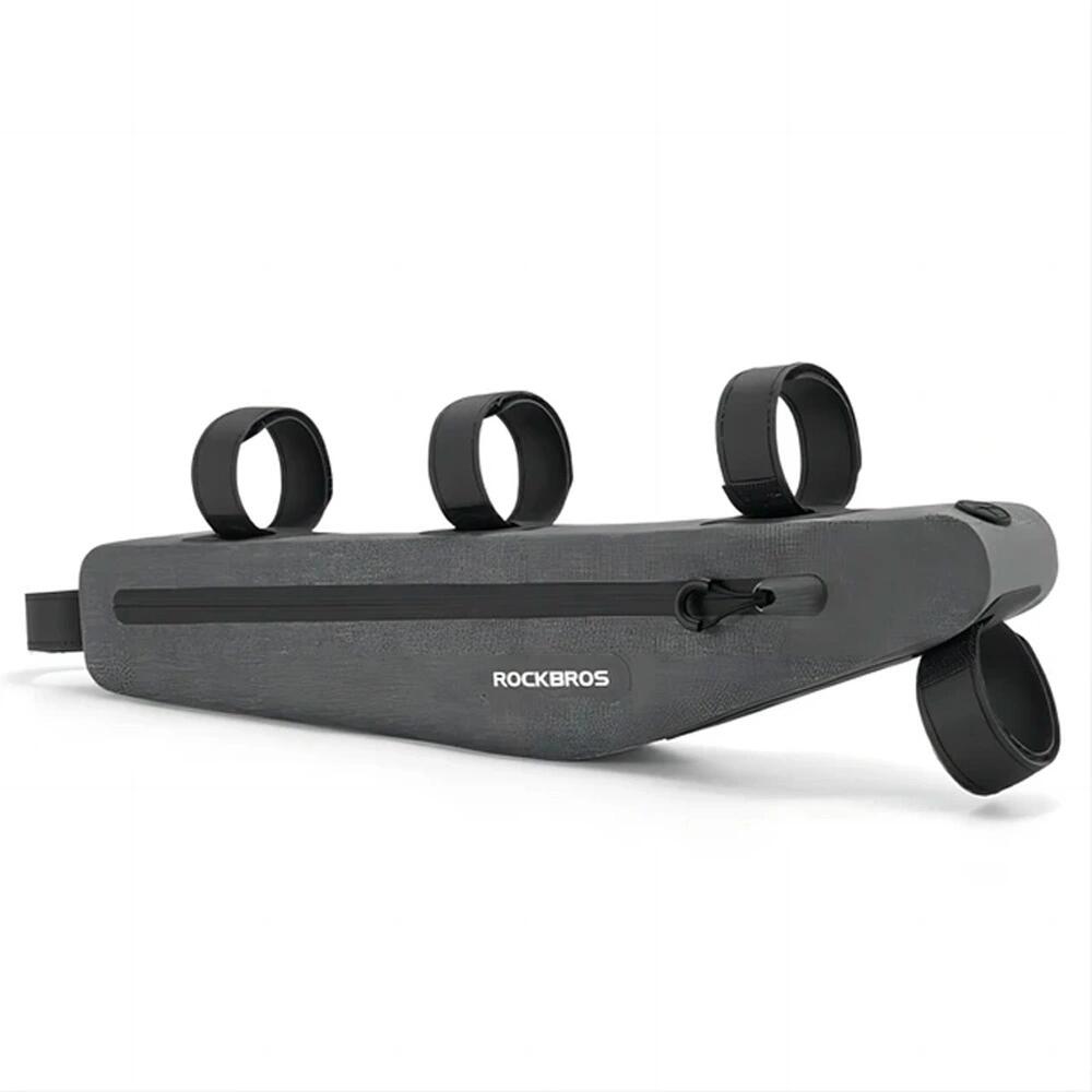 ROCKBROS Mala de bicicleta à prova d'água Rockbros AS-052 para quadro - cinza