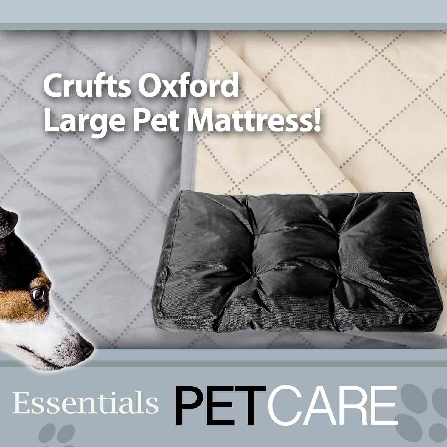 Crufts- Oxford Pet Mattress - Pet Bed - Large (Black) 91x68x10cm. 2/7
