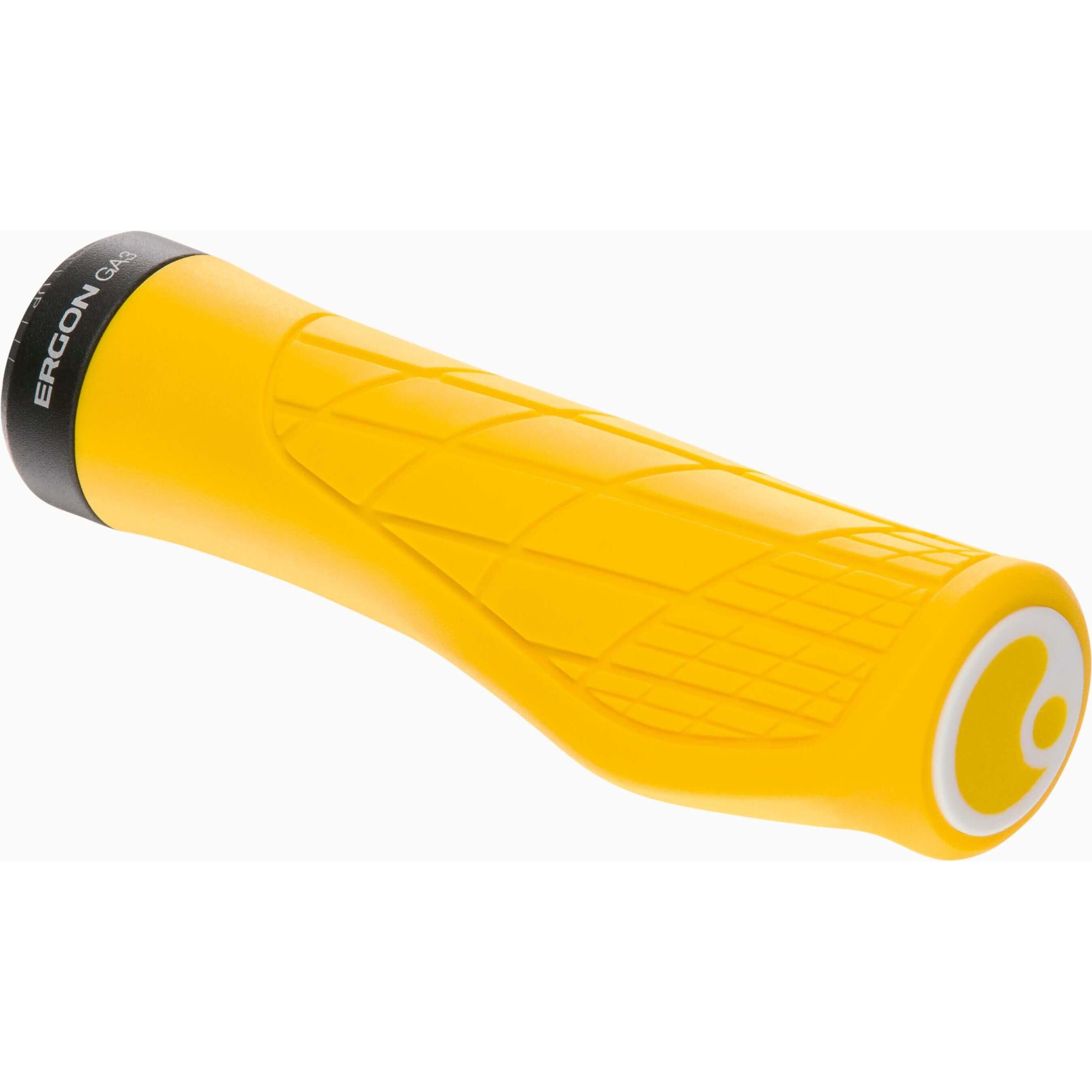 Ergon GA3-L Handvatten in Geel Mellow voor Comfortabel Fietsen 1/3