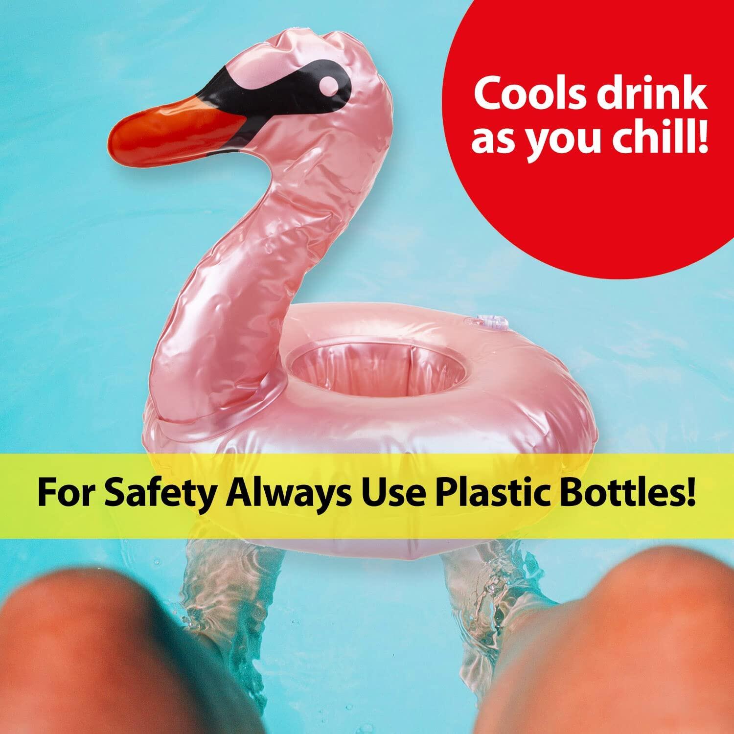 Pink Swan Drink Holder Pool Inflatable 3/7