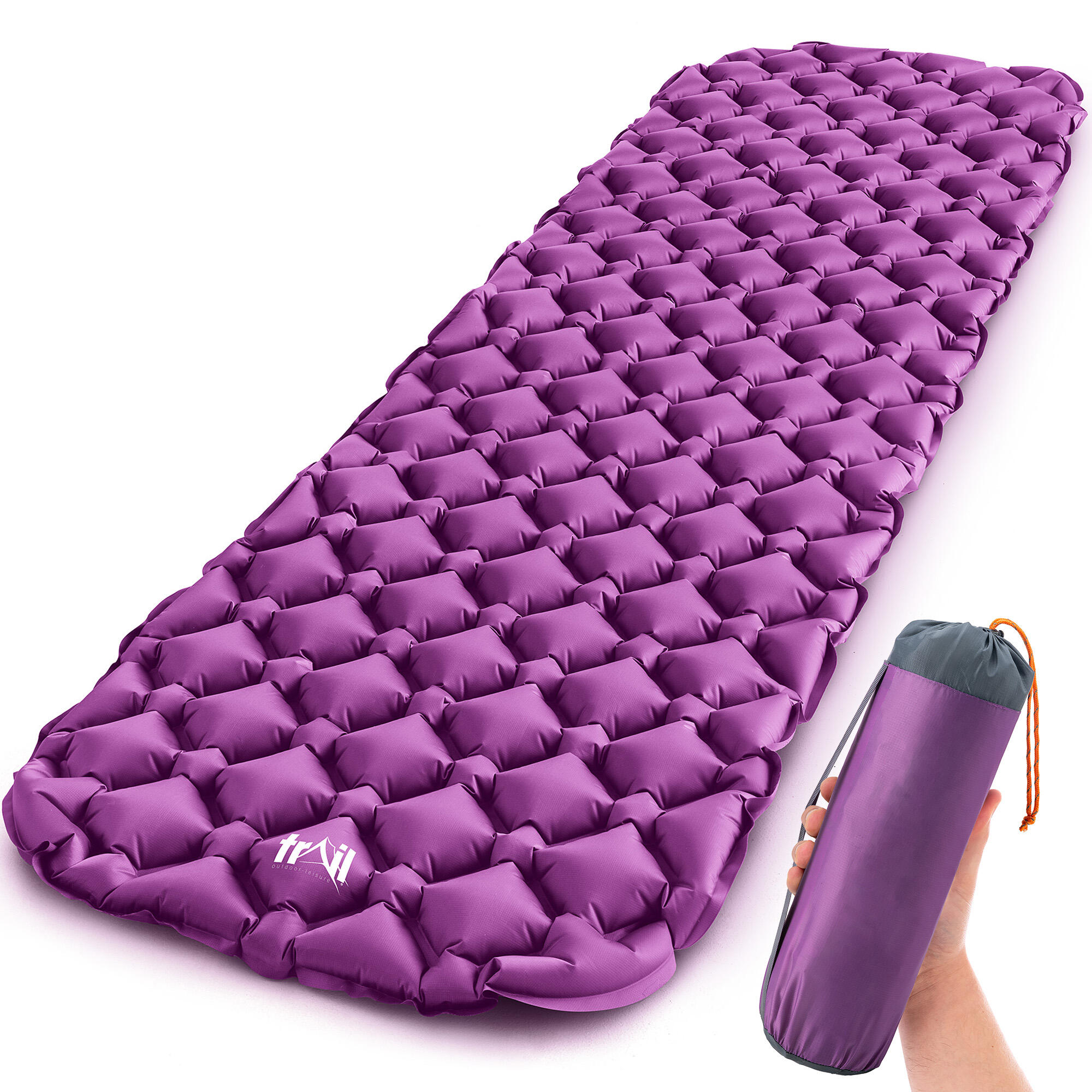 TRAIL OUTDOOR LEISURE Lightweight Sleeping Mat Ultra Light Inflatable Camping Air Pad Waterproof 5.5cm