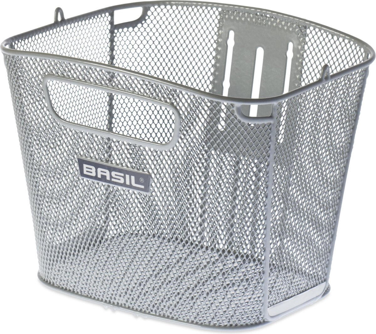 Basil Bold Fietsmand Zilver - Voorop Bevestiging 2/3