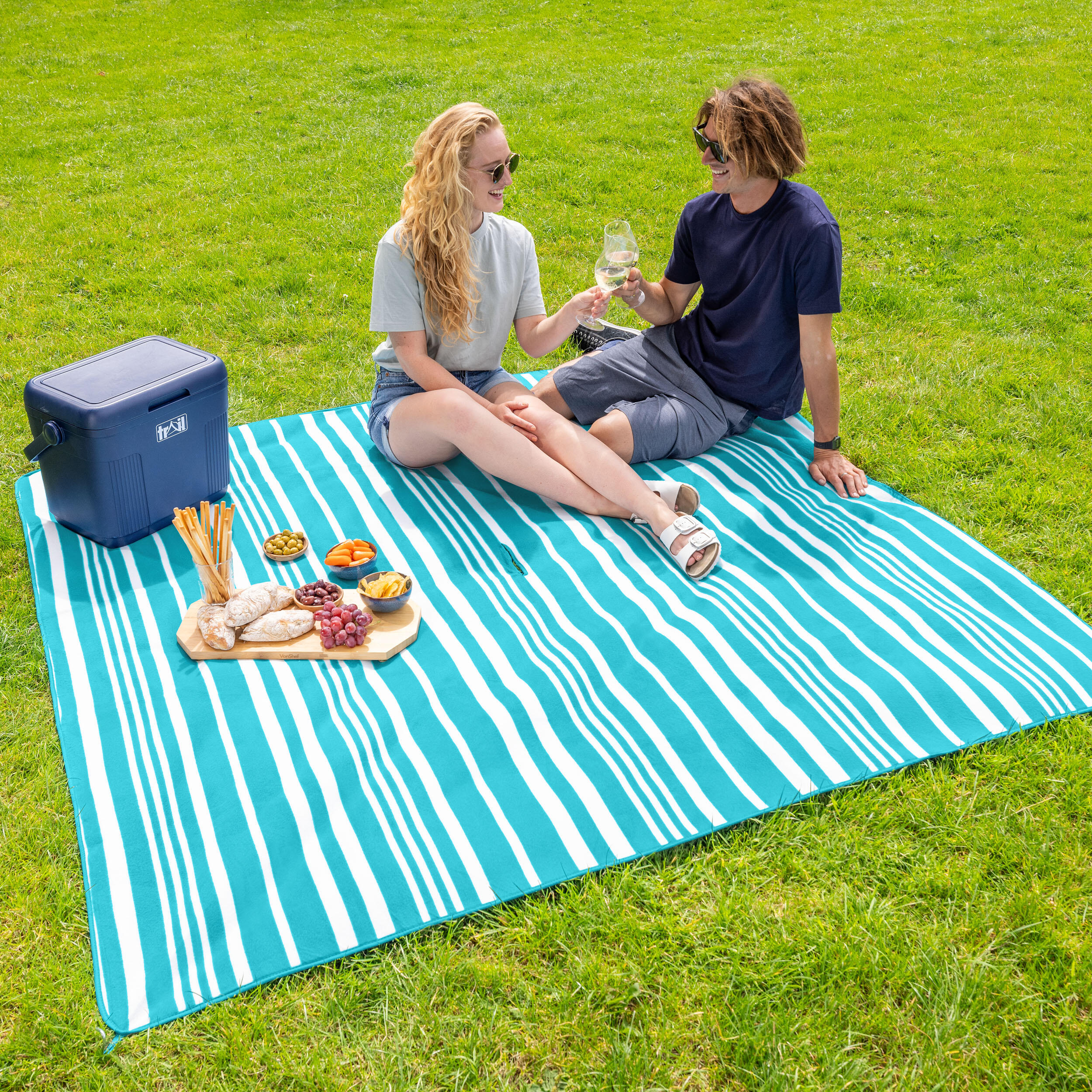 Spot Hearts Waterproof Picnic Blanket By Just A Joy