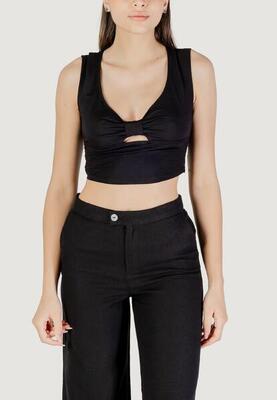 WOMEN'S Bandeau Onljany S/L Twist Top Jrs SCHWARZ