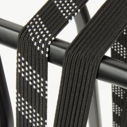 Sangle de sécurité SUV 24 mm avec crochet en acier noir - argent/noir 2/6