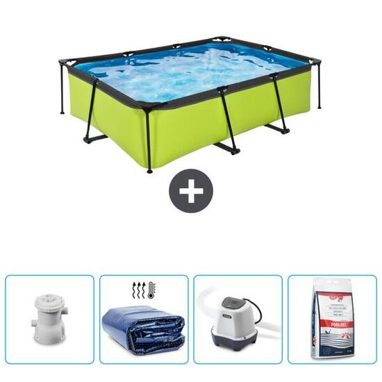 Piscine Rectangulaire - 220x150x65 cm + Accessoires CB54