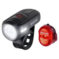 KIT D'ÉCLAIRAGE VÉLO AVANT/ARRIÈRE HOMOLOGUÉ ROUTE AURA 45 / NUGGET II