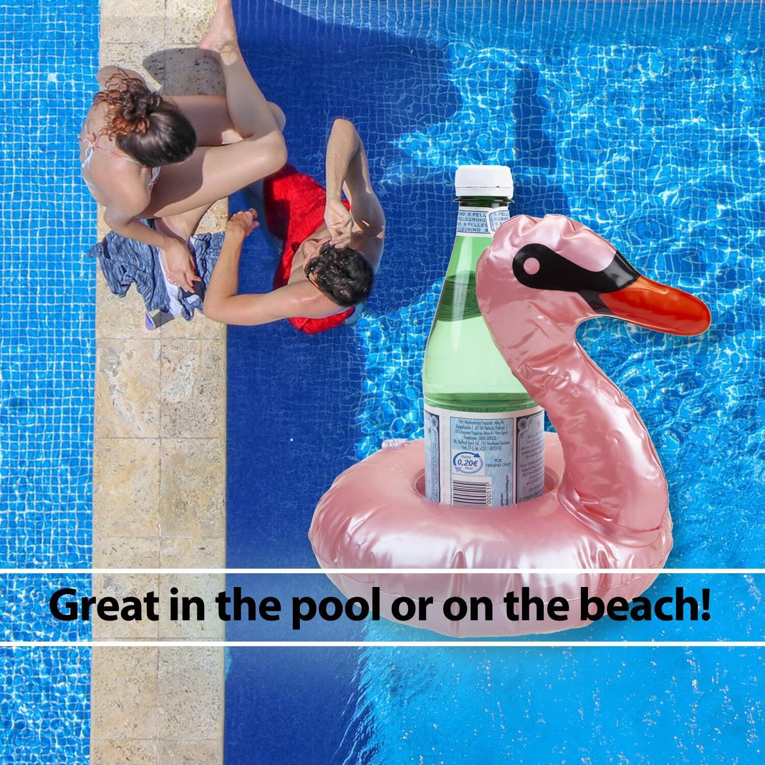 Pink Swan Drink Holder Pool Inflatable 7/7