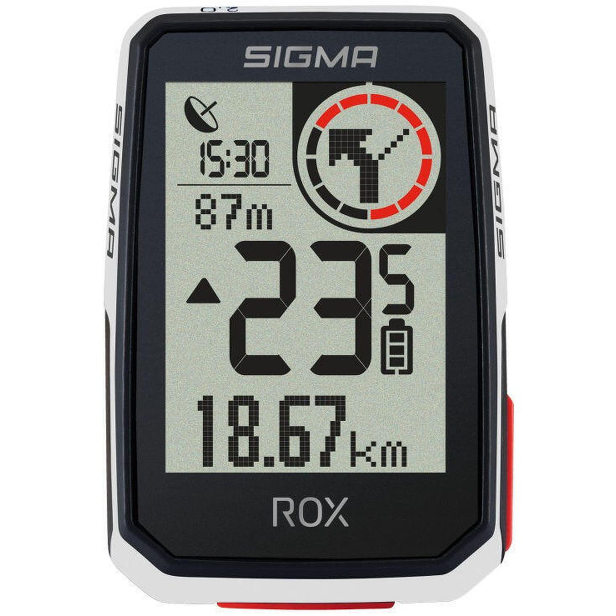 Compteur de vélo GPS ROX 2.0 avec support de guidon standard - blanc