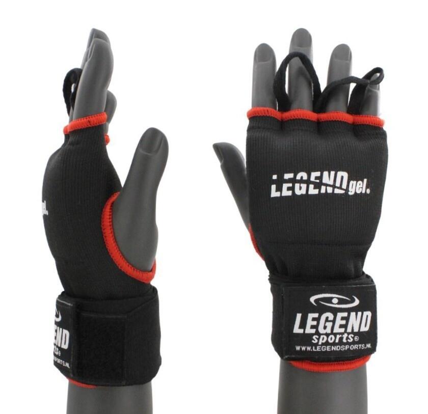 Binnenhandschoenen Kids/Volwassenen Zwart-Rood 3/5
