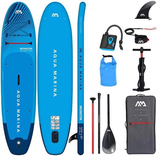 Set Pompa Elettrica SUP Aqua Marina Monster 12'0 Blue - SUP Gonfiabile